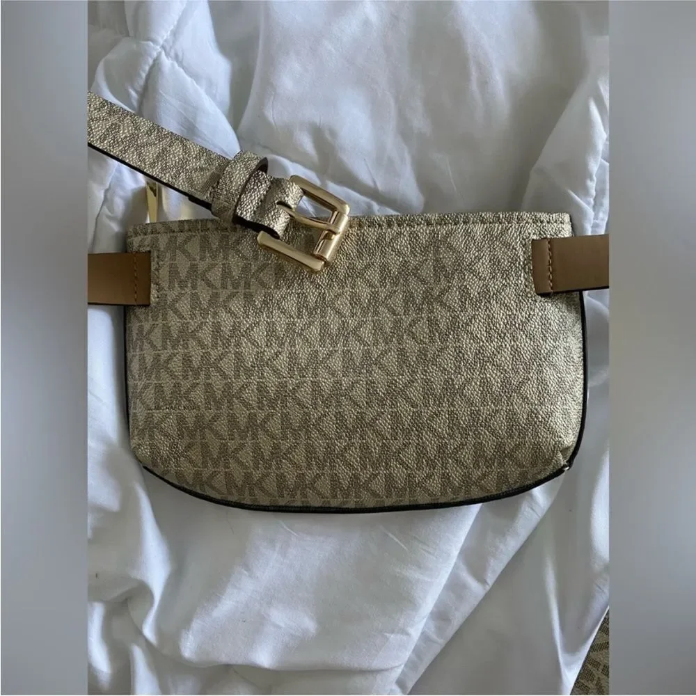 Michael Kors Cambodia Metallic Gold Belt Bag